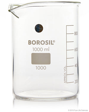 Borosil® Beaker Griffin Low Form with Spout Graduated ISO 3819 Borosilicate 1L CS/20 | img_1 | Foxx Life Sciences Global | shopfls.com