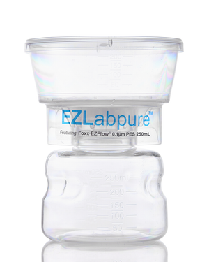 EZLabpure™ Sterile Bottle Top Filter Unit, 0.1 µm PES Membrane, 250 mL – Pack of 12