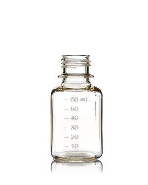 EZBio® Bottle, Polycarbonate (PC), Non-Sterile, 60mL, No Cap, pk/24 | img_1 | Foxx Life Sciences Global | shopfls.com