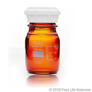 PUREGRIP Reusable Round Borosilicate Glass Media Storage Bottles