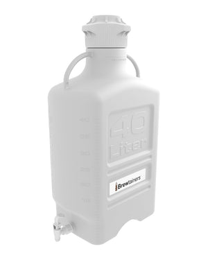 Brewtainers High Density Poly Ethylene (HDPE) 40L (13.05 Gal Max) Homebrew Yeast Spigoted Despensing Container with leakproof  Tight Sealed 120mm Cap | img_1 | Foxx Life Sciences Global | shopfls.com