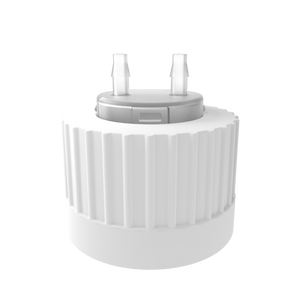 Open Top VersaCap® 38-430mm with 2x Molded 1/8" HB Adapter, 4/case | img_1 | Foxx Life Sciences Global | shopfls.com