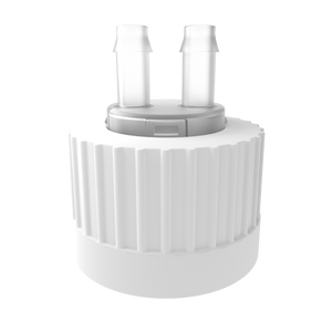 Open Top VersaCap® 38-430mm with 2x Molded 1/4" HB Adapter, 4/case | img_1 | Foxx Life Sciences Global | shopfls.com