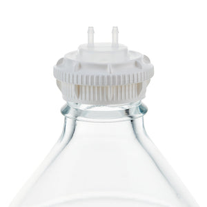 EZBio® GL45 Open Cap & Molded 2x 1/8" HB, White PP for Glass Bottles - 5 | 25 | img_2 | Foxx Life Sciences Global | shopfls.com