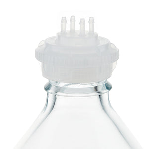 EZBio® GL45 Open Cap & Molded 4x 1/8" HB, Natural PP for Glass Bottles - 5 | 25 | img_2 | Foxx Life Sciences Global | shopfls.com