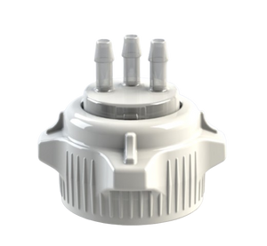 Open Top VersaCap® 53B with Molded 3x 1/4" HB Adapter | img_1 | Foxx Life Sciences Global | shopfls.com