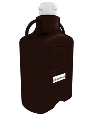 Brewtainers Polypropylene Dark Amber Light Blocking 20L (7 Gal Max) Homebrew Yeast Container with leakproof Tight Sealed 83B Cap | img_1 | Foxx Life Sciences Global | shopfls.com
