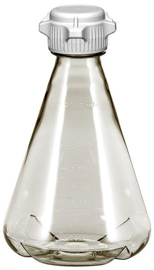 6/case EZclear® 2L Baffled Erlenmeyer Flask w/ 53B VersaCap®, Sterile - Foxx, for laboratory research & bioprocessing. | img_1 | Foxx Life Sciences Global | shopfls.com