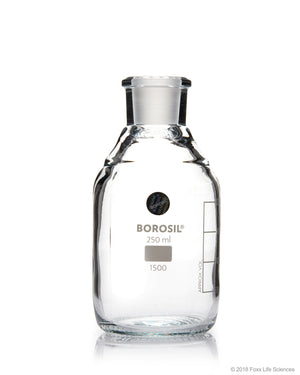 Borosil® Clear Reagent Bottles with Stoppers - 250 mL - 19/26 - CS/10 | img_1 | Foxx Life Sciences Global | shopfls.com