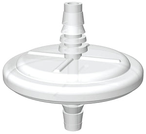 EZFlow® 1.0µm PTFE Vent Filter, 50mm PP Housing, 1/4-1/2" Barb, Non-Sterile - Lab-Grade Air Filtration (5/PK) | img_1 | Foxx Life Sciences Global | shopfls.com