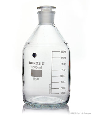 Borosil® Clear Reagent Bottles with Stoppers - 2L - 29/32 - CS/10 | img_1 | Foxx Life Sciences Global | shopfls.com