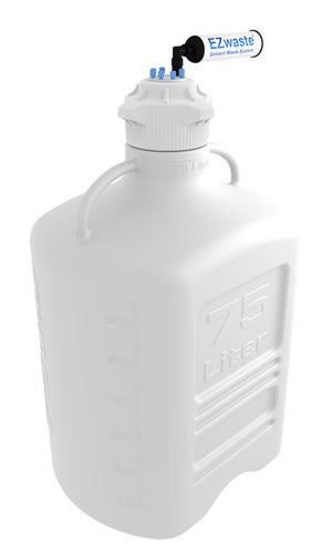 EZwaste® XL HPLC Solvent Waste System, 75L, 4x 1/8" Ports, 1x 1/4" Port - Lab-Grade Waste Disposal for HPLC Systems | img_1 | Foxx Life Sciences Global | shopfls.com