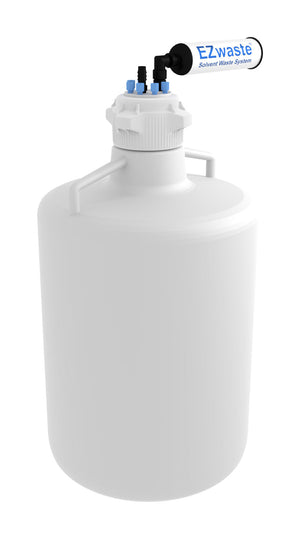 EZwaste® HD Solvent Waste System, VersaCap® 83B, 6 Ports, 20L HDPE Container - Foxx Life Sciences | img_1 | Foxx Life Sciences Global | shopfls.com