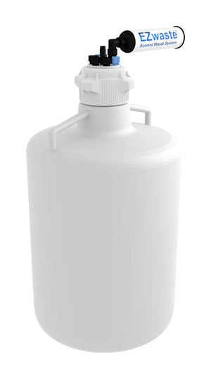 EZwaste® HD Solvent Waste System, VersaCap® 83B, 20L HDPE Container - Lab Waste Collection, 1/8" & 1/4" OD Tubing Ports | img_1 | Foxx Life Sciences Global | shopfls.com