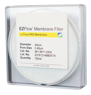 EZFlow® Membrane Disc Filter, PES, 0.45µm, 90mm, Non-Sterile, 25/pk | img_1 | Foxx Life Sciences Global | shopfls.com