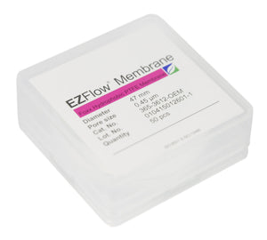 EZFlow® 47mm PTFE Membrane Filter, 0.45µm, 50 pack. Hydrophobic disc for laboratory filtration. | img_1 | Foxx Life Sciences Global | shopfls.com