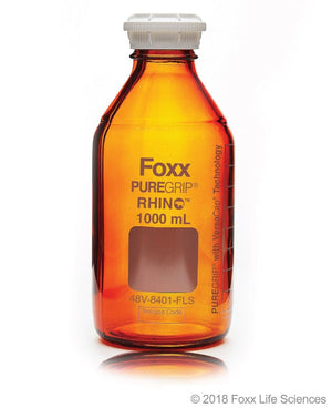 PUREGRIP Rhino Safety-Coated Glass Bottles, GL45 VersaCap