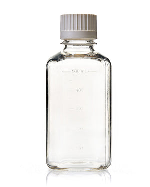 EZBio® Bottle, Polycarbonate (PC), Sterilized, 500mL, Closed Cap, pk/12 | img_1 | Foxx Life Sciences Global | shopfls.com