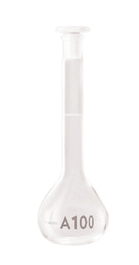 Borosil® Flasks, Volumetric, Class A, Clear, Polypropylene (PP) Stopper, 100mL, 14/23, Batch Cert, CS/10 | img_1 | Foxx Life Sciences Global | shopfls.com