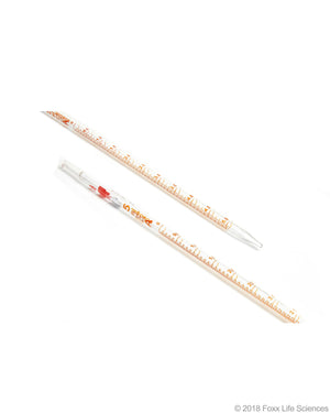 Borosil Graduated Mohr Pipette, 3.3 Borosilicate Glass, Amber Markings