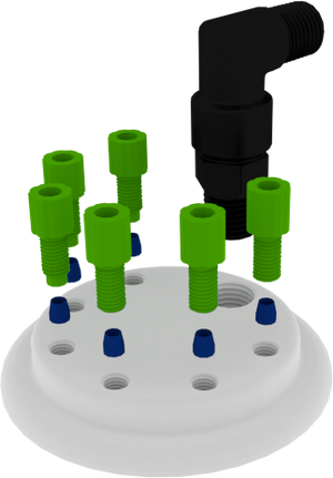 EZwaste® UN/DOT Filter Kit with VersaCap® 51S, 6 ports for 1/16" OD Tubing - Waste disposal system for laboratory use. | img_1 | Foxx Life Sciences Global | shopfls.com