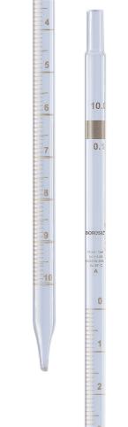 Borosil® Pipettes, Measuring (Mohr), Class A, 2.0mL x 0.10mL, Batch Cert, CS/10 | img_1 | Foxx Life Sciences Global | shopfls.com