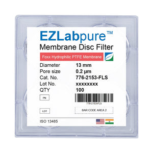 EZLabpure PTFE Hydrophilic Membrane Disc Filters
