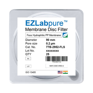 EZLabpure PP Hydrophilic Membrane Disc Filters, Non-Sterile