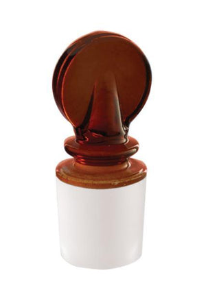 Borosil® Amber Solid Penny Head Glass Stopper, Interchangeable Ground Joint 19/26 CS/20 | img_1 | Foxx Life Sciences Global | shopfls.com