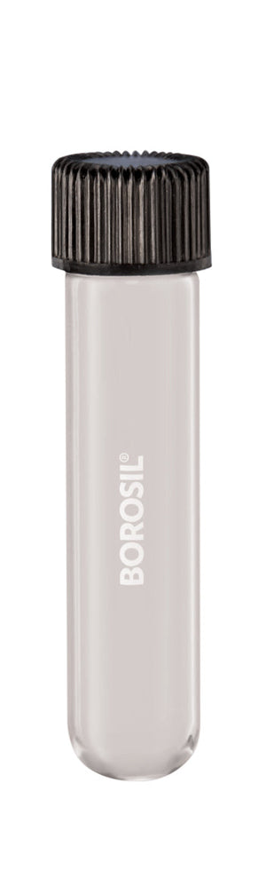 Borosil® Tubes, Culture, Round Bottom, Clear, Polytetrafluoroethylene (PTFE)-Lined Polypropylene (PP) Screw Caps, 10mL, CS/100 | img_1 | Foxx Life Sciences Global | shopfls.com