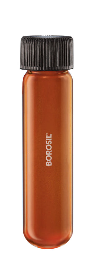 Borosil® Tubes, Culture, Round Bottom, Amber, Polytetrafluoroethylene (PTFE)-Lined Polypropylene (PP) Screw Caps, 10mL, CS/100 | img_1 | Foxx Life Sciences Global | shopfls.com