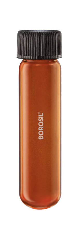 Borosil® Tubes, Culture, Round Bottom, Amber, Polytetrafluoroethylene (PTFE)-Lined Polypropylene (PP) Screw Caps, 150mL, CS/50 | img_1 | Foxx Life Sciences Global | shopfls.com