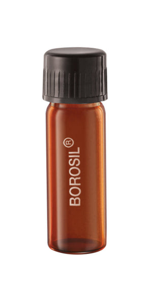 Borosil® Tubes, Culture, Flat Bottom, Amber, Polytetrafluoroethylene (PTFE)-Lined Polypropylene (PP) Screw Caps, 5mL, CS/100 | img_1 | Foxx Life Sciences Global | shopfls.com