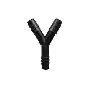 Polypropylene Y Connector - 3/8" Hose Barb (10/pk) - Chemical Resistant Tubing Fitting | img_1 | Foxx Life Sciences Global | shopfls.com