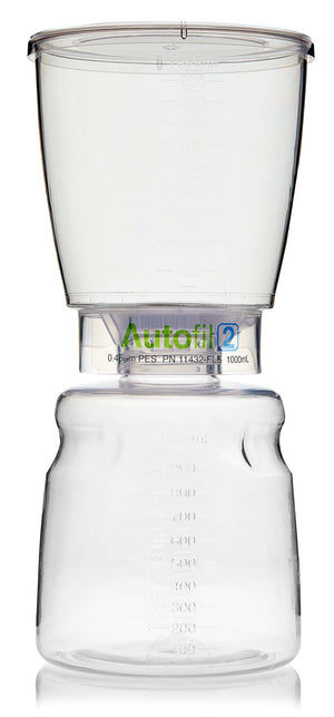 Autofil® 2 Bottle Top Filtration, Full Assembly, 1L, 0.45 µm PES Unit, Sterile, 12/cs | img_1 | Foxx Life Sciences Global | shopfls.com