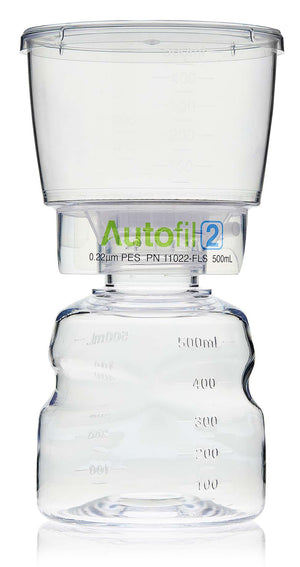 Autofil® 2 Bottle Top Filtration, Full Assembly, 500 mL, 0.45 µm PES Unit, Sterile, 12/cs | img_1 | Foxx Life Sciences Global | shopfls.com
