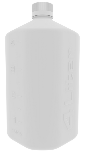 4L High Density Poly Ethylene (HDPE) Boston Square Bottle | img_1 | Foxx Life Sciences Global | shopfls.com