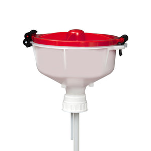 EZwaste® 8" Safety Funnel, High Density Poly Ethylene (HDPE), VersaCap 53B | img_1 | Foxx Life Sciences Global | shopfls.com
