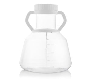EZBio® 5L Erlenmeyer Polycarbonate (PC) Flasks - 90mm Vented Cap w/Handle - Sterilized - 4/CS | img_1 | Foxx Life Sciences Global | shopfls.com