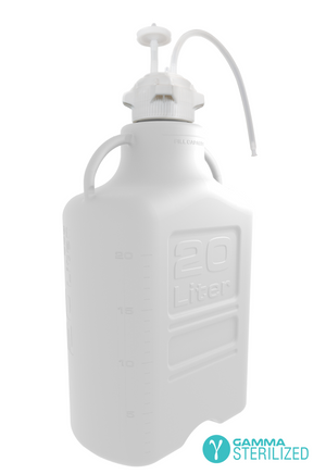 EZBio® Single Use Carboy Assembly, 20L, Polypropylene (PP), VersaCap® 83B, TPE Tubing w/ Dip Tube, Gamma Sterilized, 1/EA | img_1 | Foxx Life Sciences Global | shopfls.com