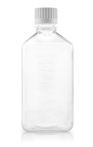 EZBio Titanium Square Bottle, PETG,38-430mm,1000mL, With Cap, 24/CS | img_1 | Foxx Life Sciences Global | shopfls.com