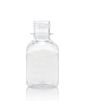 EZBio® Titanium Square Bottle, 60ml, PETG, 24-415mm. Non-sterile bottle for laboratory research & bioprocessing. 192/CS. | img_1 | Foxx Life Sciences Global | shopfls.com
