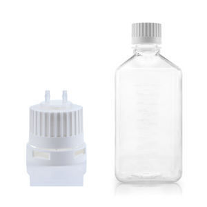 EZBio® TS Bottle Assy, PETG, 1000mL, Tamper Evident VersaCap White 38-430 w/o Tubing, NS, 10/CS | img_1 | Foxx Life Sciences Global | shopfls.com