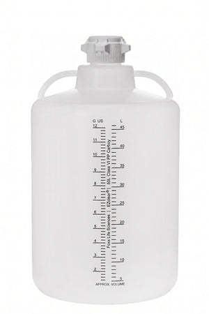 EZclear® Round Carboy 50L, PP, Class VI, 83B Closed VersaCap®, Sterile