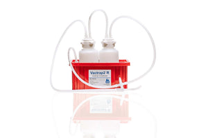 Vactrap2™ Round, 1L + 1L, Polypropylene (PP), Red Bin, 1/4" ID Tubing | img_1 | Foxx Life Sciences Global | shopfls.com