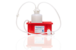 Vactrap2™ Round, 2L, Polypropylene (PP), Red Bin, 1/4" ID Tubing | img_1 | Foxx Life Sciences Global | shopfls.com