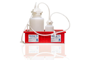 Vactrap™ Round XL, 4L + 1L, Polypropylene (PP), Red Bin, 1/4" ID Tubing | img_1 | Foxx Life Sciences Global | shopfls.com