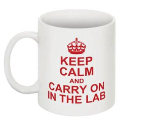 "Keep Calm and Carry On in the Lab" - Mug | img_1 | Foxx Life Sciences Global | shopfls.com