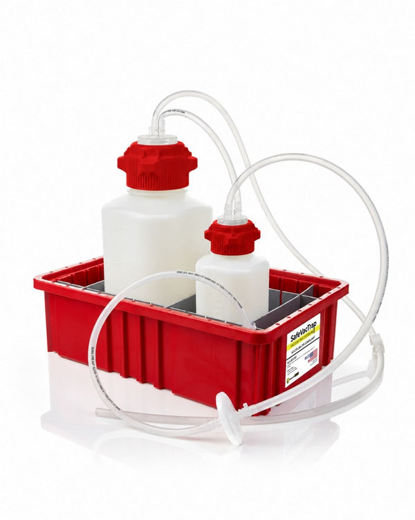 VACUUM ASPIRATION SYSTEM XL, PP, RED BIN, 1/4