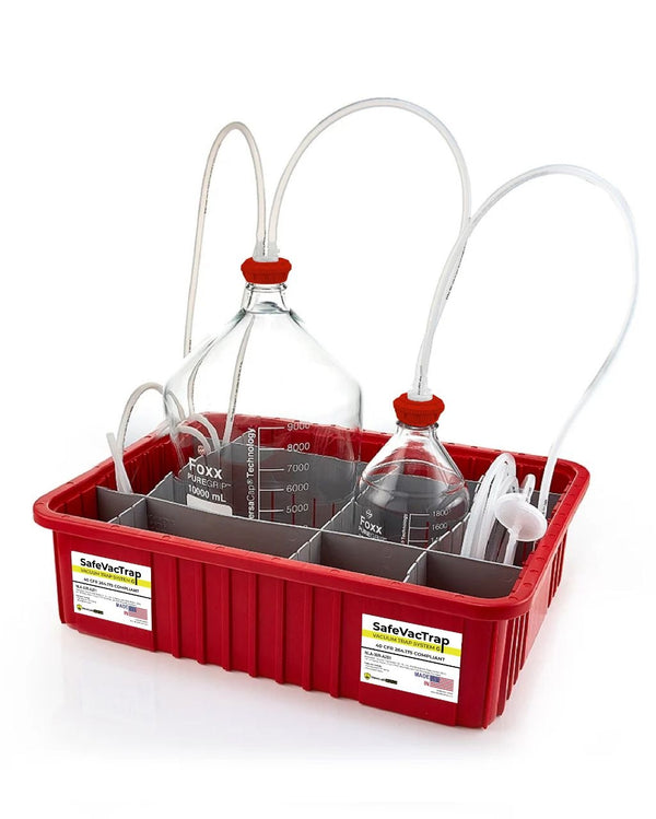 Sistema de aspiración por vacío NewLabArmor™ G de vidrio, configuración de garrafa